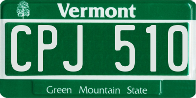 VT license plate CPJ510