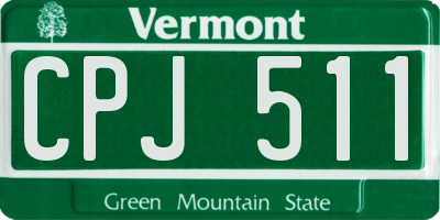 VT license plate CPJ511