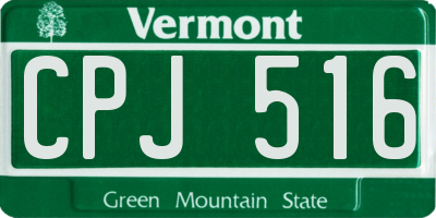 VT license plate CPJ516