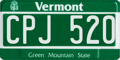 VT license plate CPJ520