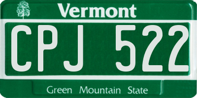 VT license plate CPJ522