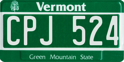 VT license plate CPJ524