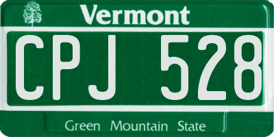 VT license plate CPJ528
