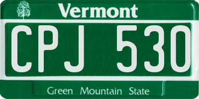 VT license plate CPJ530