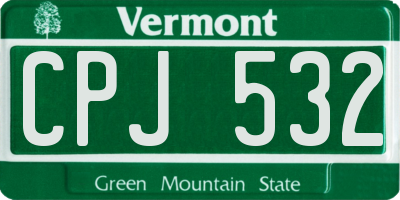 VT license plate CPJ532