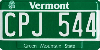 VT license plate CPJ544