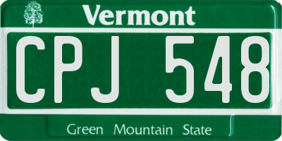 VT license plate CPJ548