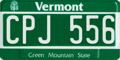 VT license plate CPJ556