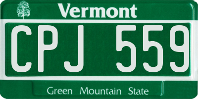 VT license plate CPJ559