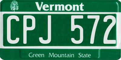 VT license plate CPJ572