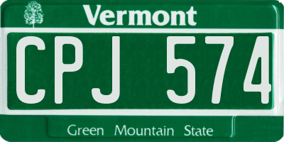 VT license plate CPJ574