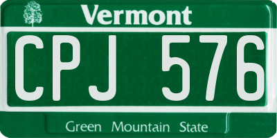 VT license plate CPJ576
