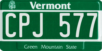 VT license plate CPJ577