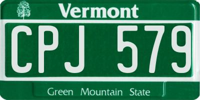 VT license plate CPJ579