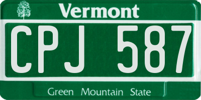 VT license plate CPJ587