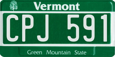 VT license plate CPJ591