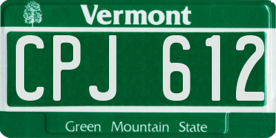 VT license plate CPJ612