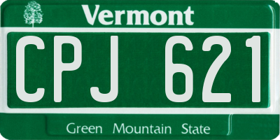 VT license plate CPJ621