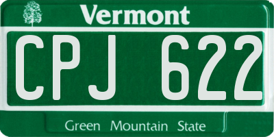 VT license plate CPJ622