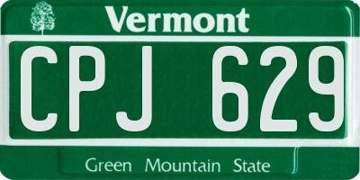 VT license plate CPJ629