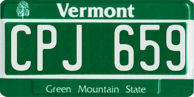 VT license plate CPJ659