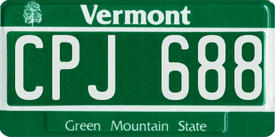 VT license plate CPJ688