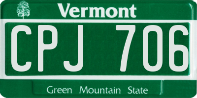 VT license plate CPJ706