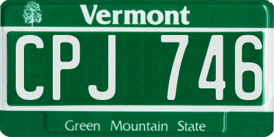VT license plate CPJ746