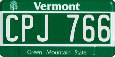 VT license plate CPJ766