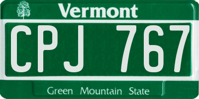 VT license plate CPJ767