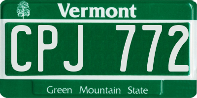 VT license plate CPJ772
