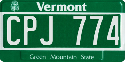VT license plate CPJ774