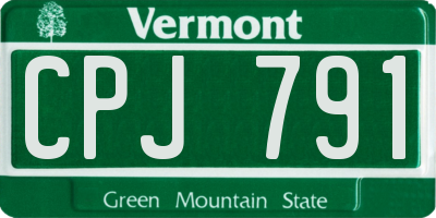 VT license plate CPJ791