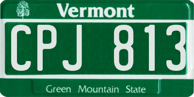 VT license plate CPJ813