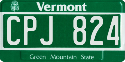 VT license plate CPJ824