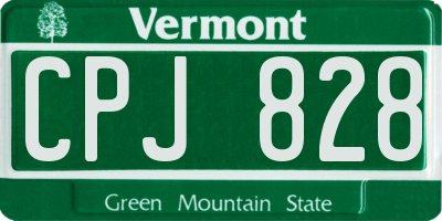 VT license plate CPJ828