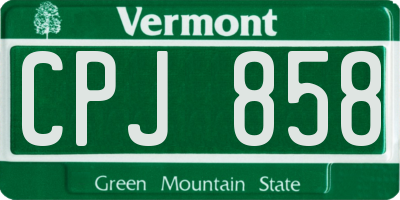 VT license plate CPJ858
