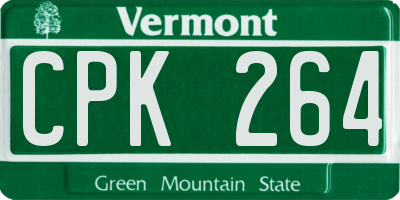 VT license plate CPK264