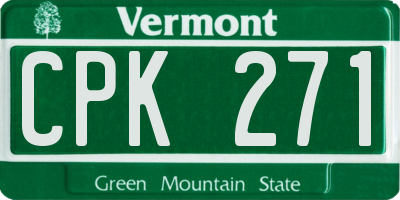 VT license plate CPK271