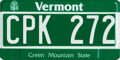 VT license plate CPK272