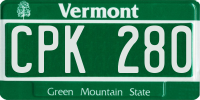 VT license plate CPK280