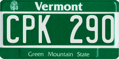 VT license plate CPK290