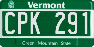 VT license plate CPK291
