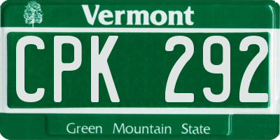 VT license plate CPK292