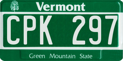 VT license plate CPK297
