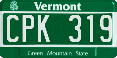 VT license plate CPK319