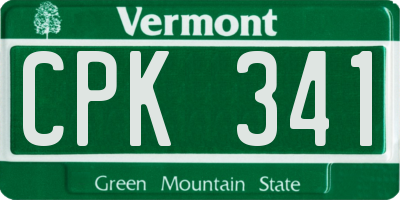 VT license plate CPK341