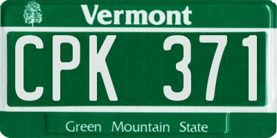VT license plate CPK371
