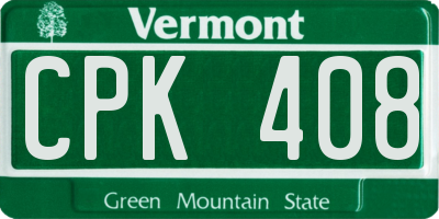 VT license plate CPK408
