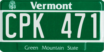 VT license plate CPK471